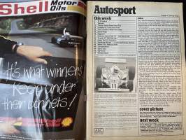 Autosport - Lehti 1979 nr 1 - Jones makes it four, Full Canadian GP report, Niki Laura quits, Wilson´s Tour of Cumbria, Vatanen in Cuprus, ym.