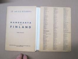 Suomen käsikartta / Handkarta över Finland 1953 - 10. painos