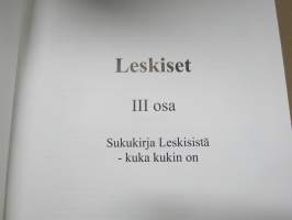 Leskiset sukukirja I-III