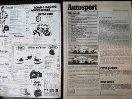 Autosport - Lehti 1979 nr 11 - Italian BMW wins TT, Imola F1 to Lauda´s Brabham-Alfa, World Champion´s column, ym.
