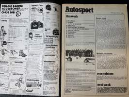 Autosport - Lehti 1978 nr 5 - Michelin´s first GP victory, Private Porsche wins Monte Carlo Rally, TVR Taimar test, Rosberg is NZ champion, ym.