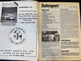 Autosport - Lehti 1977 nr 1 - Dawson´s Lindisfarne victory, ShellSport Championship decided, Hunt wins USGP, Arnoux´s F2 title, ym.