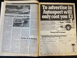 Autosport - Lehti 1977 nr 1 - Dawson´s Lindisfarne victory, ShellSport Championship decided, Hunt wins USGP, Arnoux´s F2 title, ym.