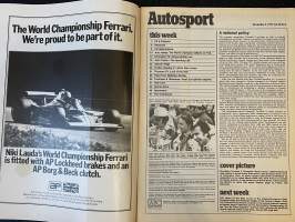 Autosport - Lehti 1977 nr 5 - New March romps Donington F2, James Hunt in Japan, Daly clinches BP F3 title at Thruxton, ym.