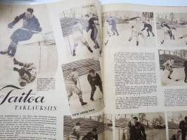 Urheilun Kuva-aitta 1954 nr 2, Mäenlaskija MM Matti Pietikäinen &amp; Falun kunnian päivät, Pikaluistelu EM Davos, Jääkiekkoilun taktiikkaa, Jalkapalloilu &amp; Englanti