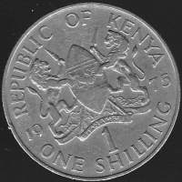 Kenia - One shilling 1975 kolikko.