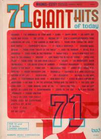 71 Giant Hits of today -Nuottikirja