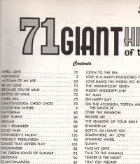 71 Giant Hits of today -Nuottikirja