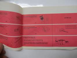Volvon huolto-ohjelma 1982 -havainnollinen esitys Volvon huolto-ohjelmasta ja itsekin suoritettavista tarkastuksista, mallit 260, 240, 340