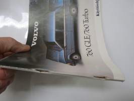 Volvo 760 GLE / 760 Turbo -käyttöohjekirja, painettu 1984