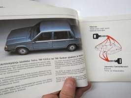 Volvo 760 GLE / 760 Turbo -käyttöohjekirja, painettu 1984