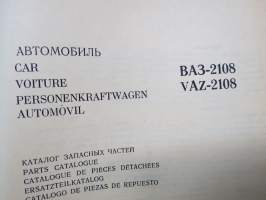 VAZ 2108 Katalog sapasnih zastei, Parts catalogue, Catalogue des pieces detachees, Ersatzteilkatalog, Catalogo de piezas de repuesto -varaosaluettelo