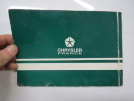 Chrysler (France) 1307, 1508 -käyttöohjekirja