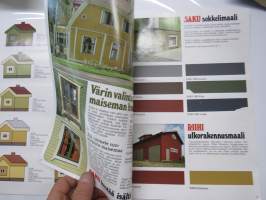 Teknos Panu ulkoseiniin, Saku sokkeliin, Riihi ulkorakennuksiin 1980 -värikartta, väritysmalleja, työohjeita