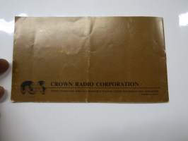 Crown Crowncorder Solid State CTR-9000 compact cassette tape recorder instructions