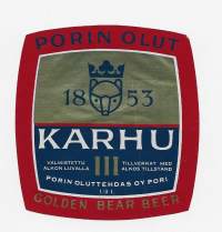 Karhu  III  olut - olutetiketti