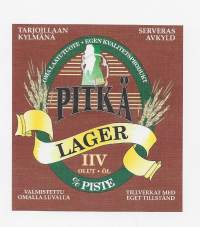 Pitkä Lager IIV  olut - olutetiketti