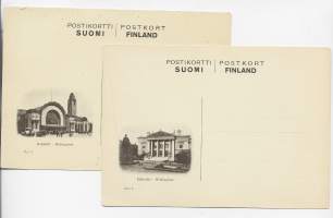 Helsinki -  paikkakuntapostikortti postikortti paikkakuntakortti  kulkematon 2 eril
