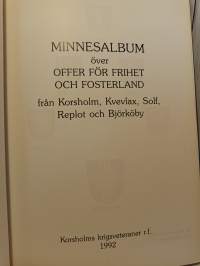 Minnesalbum över Offer för Frihet och Fosterland