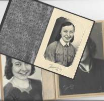 Studio Irmelin Turku - signeerattuja lotta yms  muotokuvia 3 kpl erä 1940 l