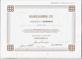 Margariini Oy Raiso 1984   , osakekirja