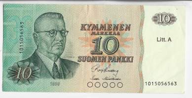 Suomi 10 markkaa 1980 Litt A   - seteli