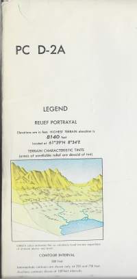USAF Pilottage Chart -Norway, Sweden  kartta 105x145 cm taitettu kokoon 26x37 cm  dated 1965  litographed