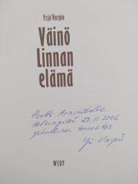 Väinö Linnan elämä (signeerattu, tekijän omiste)