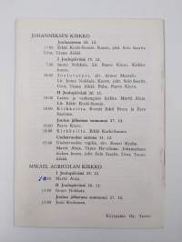 Johanneksen seurakunnan joulu 1959
