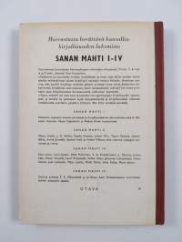 Sanan mahti 4 : kansalliskirjallisuuden lukemisto