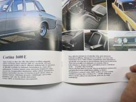 Ford Cortina Standard, De Luxe, Farmari, 1600 E, GT &amp; Lotus 1970? -myyntiesite / sales brochure