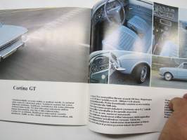 Ford Cortina Standard, De Luxe, Farmari, 1600 E, GT &amp; Lotus 1970? -myyntiesite / sales brochure