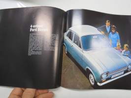 Ford Escort 1100 Std, Escort 1300 De Luxe, GT, Farmariauto 1970 -myyntiesite / sales brochure