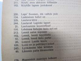 Valistuksen laulukirja, nuottipainos, sisältää nuottioppi-osuuden alussa, kaikki laulujen nimet näkyvät kuvissa