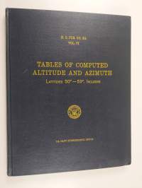 Tables of computed altitude and azimuth : latitudes 30° to 39°, inclusive. Vol. VI, H. O. Pub. No. 214