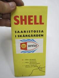 Shell saaristossa - Shell i skäsgården -huoltoasemat (meriasemat) / tankkauspisteet -kartta