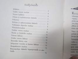 Näin maalaan veneeni -Winter maalimainos / työtavat, erittäin tyylikäs piirroskuvitus