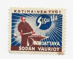 Sisulla korjattava sodan vauriot - kirjeensulkija kirjeensulkijamerkki