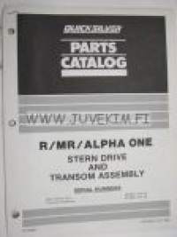 Quicksilver parts catalog -R / MR / Alpha one stern drive and transom assembly serial numbers Stern drive 6225577 and up, Transom assembly 6216687 and