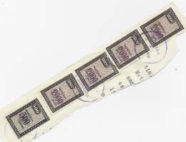 Leimamerkki m 1928   leimamerkki  5 kpl erä leikkeellä