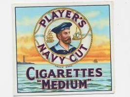 Player´s Navy cut   - tupakkaetiketti  valmistettu