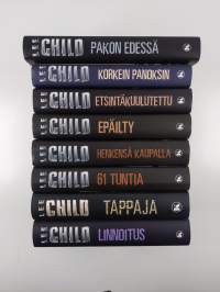 Lee Child -paketti (8 kirjaa) : Linnoitus ; Tappaja ; 61 tuntia ; Henkensä kaupalla ; Epäilty ; Etsintäkuulutettu ; Korkein panoksin ; Pakon edessä