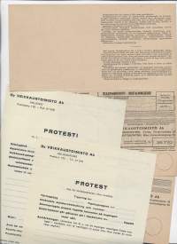 Veikkaustoimiston materiaalia blanko  1940-luvulta  n 10 kpl erä