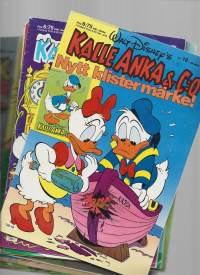 Kalle Anka&amp;Co (Aku Ankka) 1984 nrot  1, 3,5,17,18,22,28,31,35,37 ,39,40,42 ja46      yht 14  kpl ruotsinkielisiä sarjakuvalehtiä