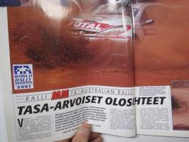 Vauhdin Maailma 2001 nr 12 -mm. Ralli MM Australia Britannia, Nuoretn ralli-SM 2001-2002, CART Fontana, F1 kausi 2001, Mika Häkkinen, Eagle racing, VM