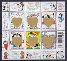 Suomi pienoisarkki/blokki BL19 Ystävyydellä 1998 ** postituore 1.lk. LAPE 1415-1420 (6 kpl) . LAPE 12€. POSTITUSARVO on jo 13,80€.