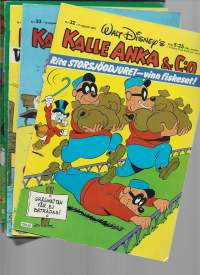 Kalle Anka&amp;Co (Aku Ankka) vuosilta 1981 nrot 22,23,24,25,26,27,28,29,30 ja     yht  10 kpl ruotsinkielisiä sarjakuvalehtiä