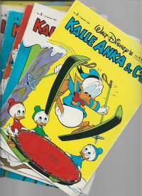 Kalle Anka&amp;Co (Aku Ankka) vuosilta 1981 nrot 2,3,4,5,6,7,8,9,10 ja 11 yht  10 kpl ruotsinkielisiä sarjakuvalehtiä