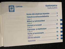 Chevrolet Lumina - Käyttöohjekirja (1995)