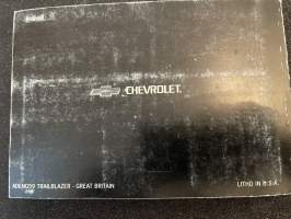 Chevrolet Trailblazer - Käyttöohjekirja (Vuotta ei tiedossa)